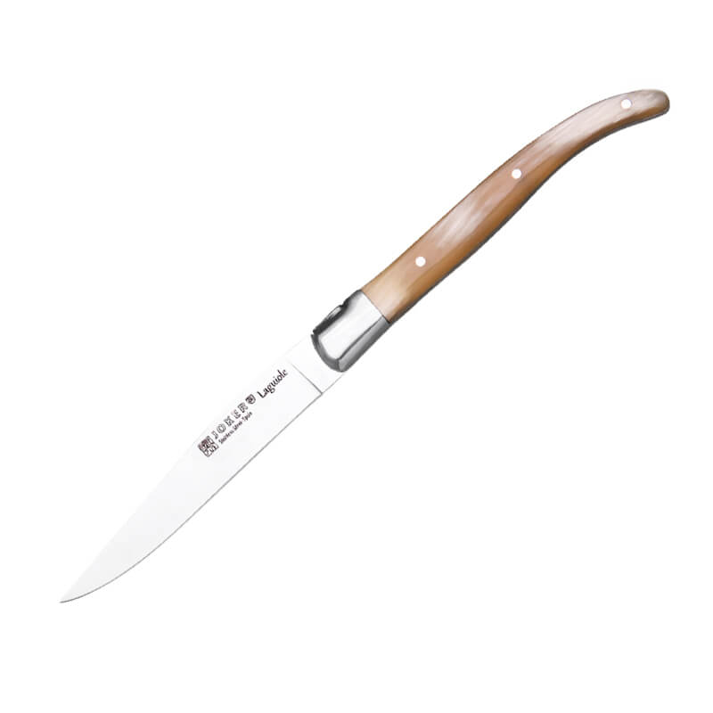 Cuchillo de mesa Joker Laguiole con mango de asta de toro