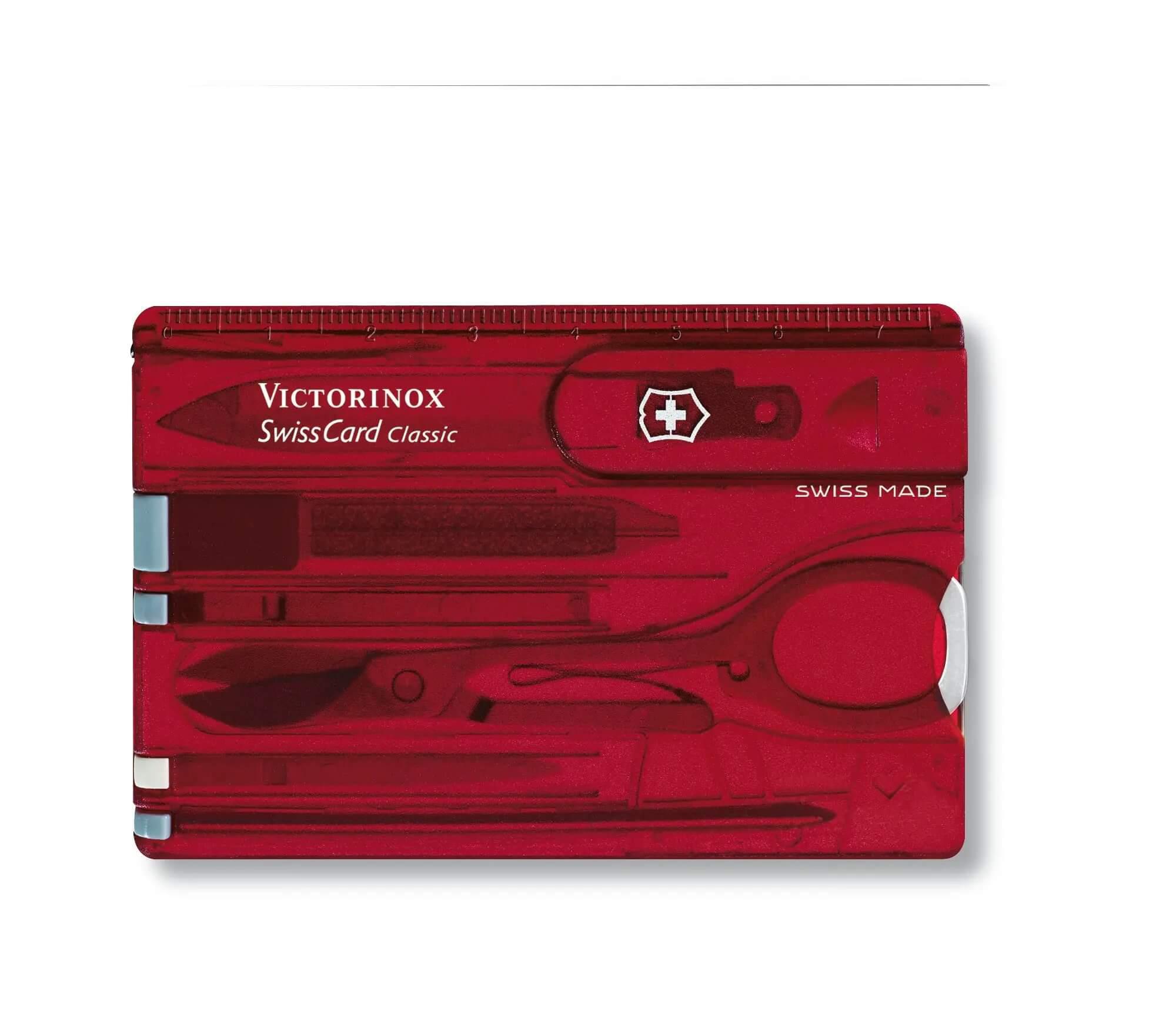 Victorinox Classic Swiss Card rouge avec 10 fonctions