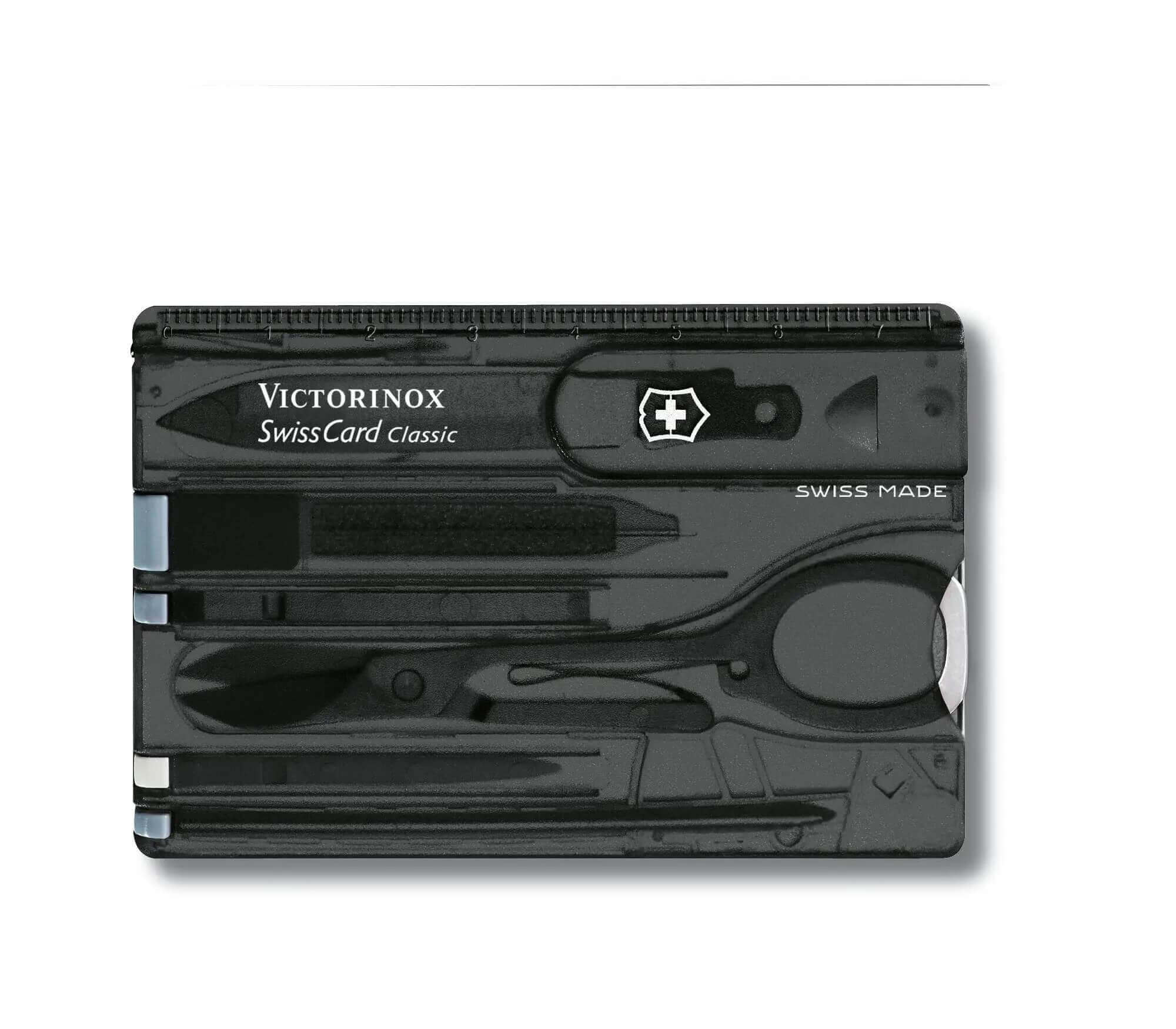 Victorinox Classic Swiss Card noir avec 10 fonctions