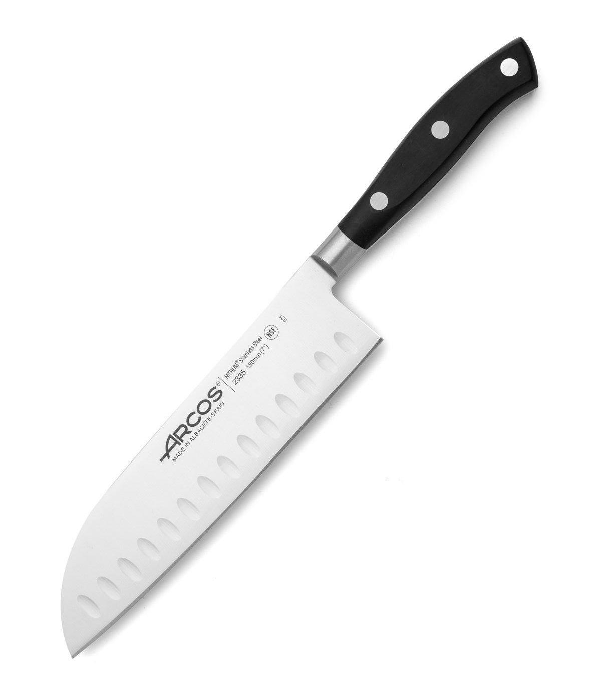 Couteau Santoku Arcos Riviera avec lame de 18 cm