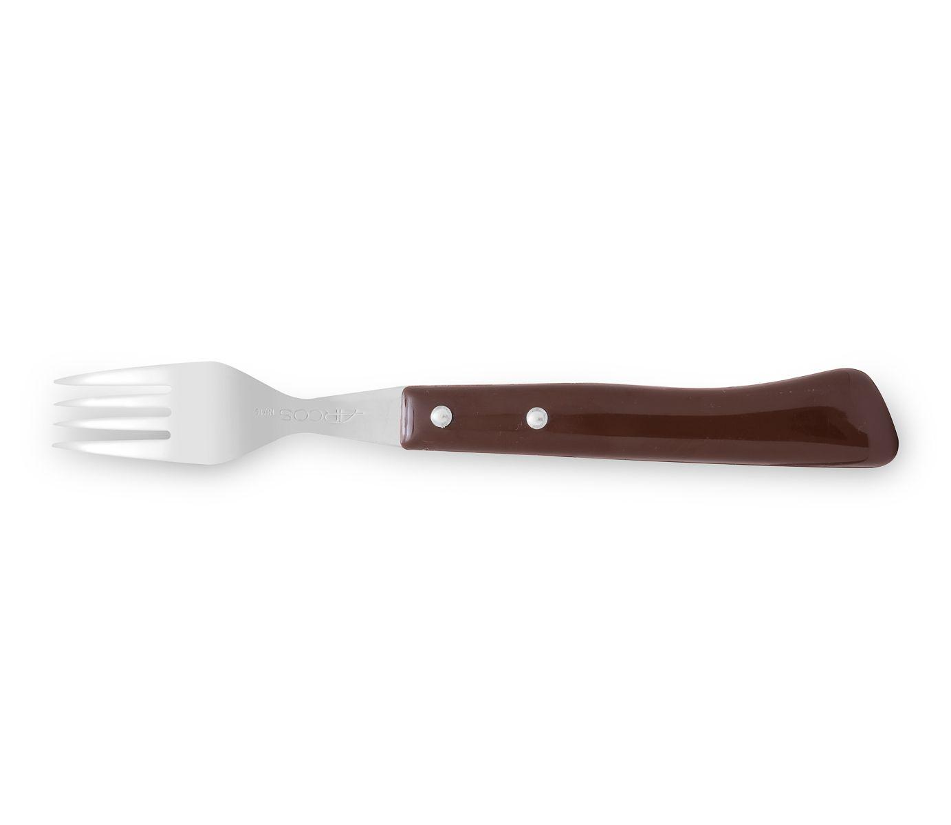 Arcos steak forks Set of 12 units brown polyamide handle