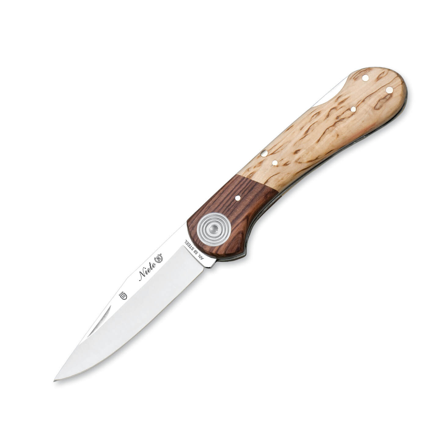 Nieto Coyote Taschenmesser mit Griff aus Birke und Palisander und...