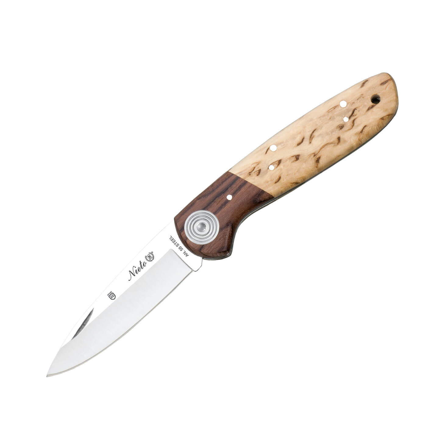 Nieto Coyote Taschenmesser mit Griff aus Birke und Palisander und...