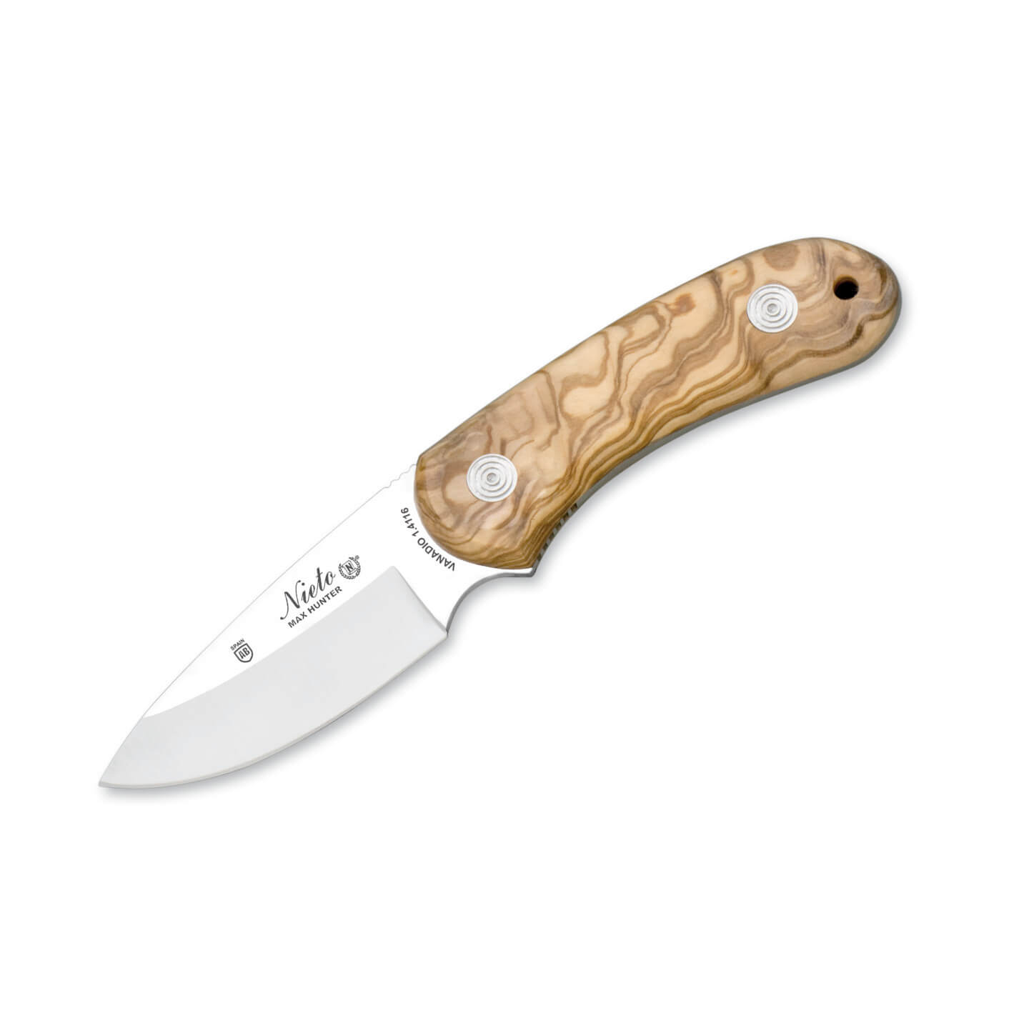Nieto Max Hunter Jagdmesser mit Griff aus Olivenholz und 9,5 cm b...