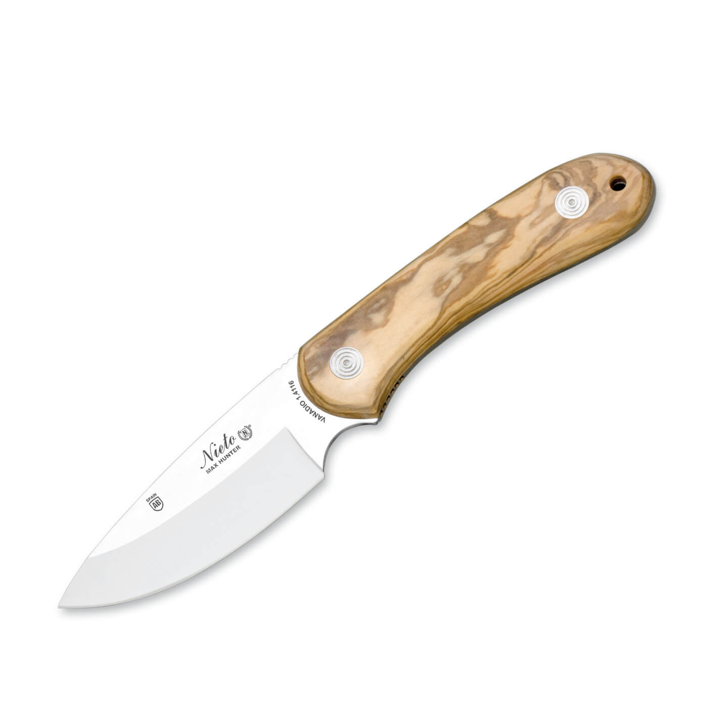 Nieto Max Hunter Jagdmesser mit Griff aus Olivenholz und 8 cm bre...