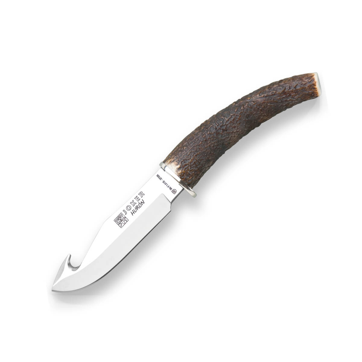 Coltello da caccia Joker Huron con manico in corna di cervo e lam...