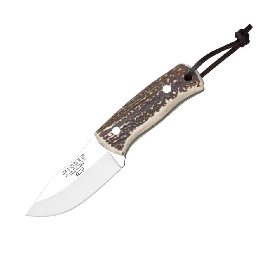 Couteau de bushcraft Joker Erizo avec manche en bois de cerf