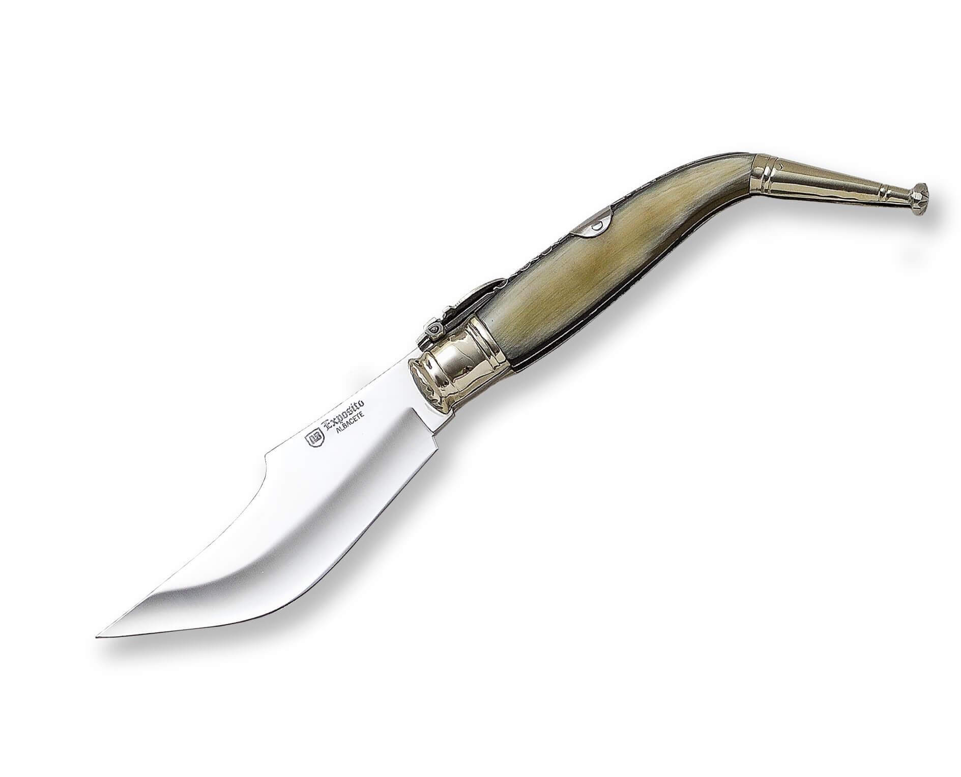 Navaja Artesana Bandolera de Asta de toro y hoja de 8.5 cm