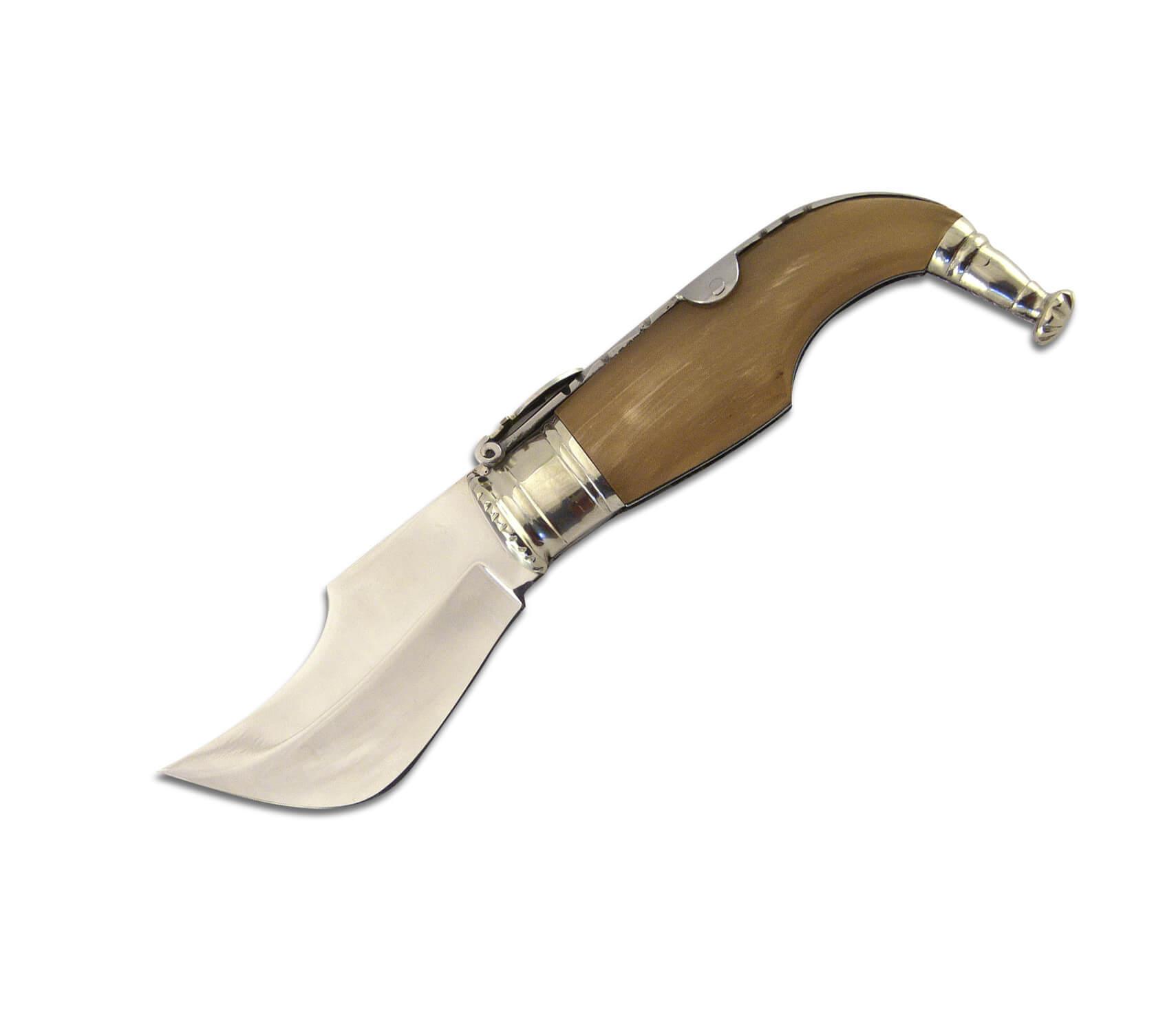 Canivete Capaora com cabo de corno de touro e lâmina de 7,5 cm