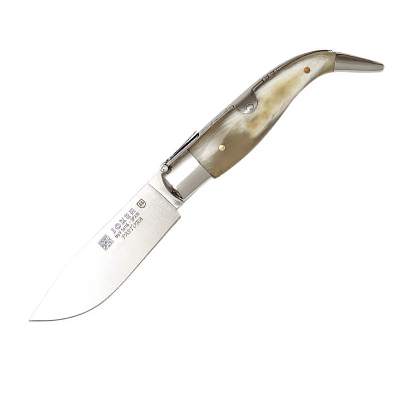 Klassisches Pastora Joker Taschenmesser mit Stierhorngriff und Ed...