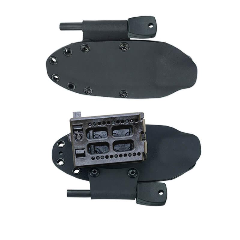 Faca Cudeman Mini Boina. Punho em micarta preta. Aço BÖHLER N-695. bainha kydex