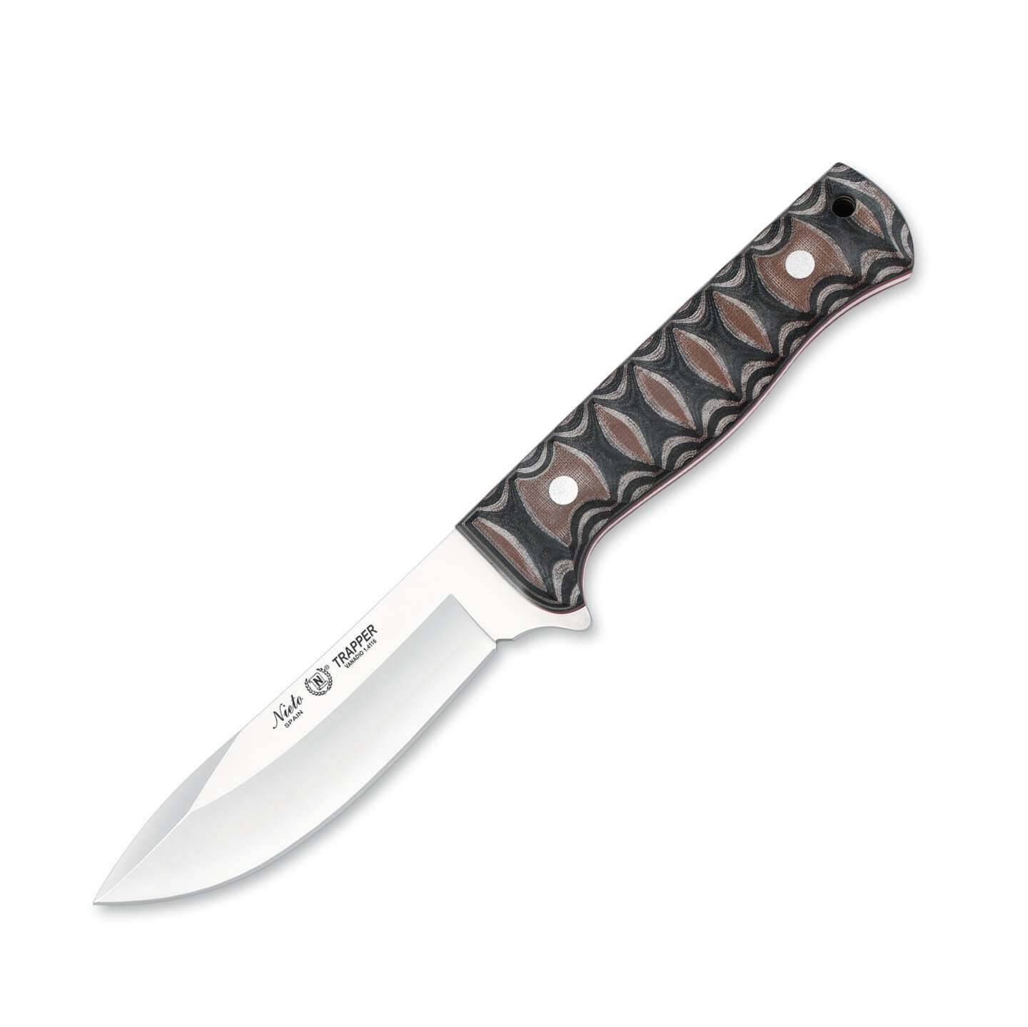 Faca de bushcraft Nieto Trapper com cabo katex e lâmina de 11 cm