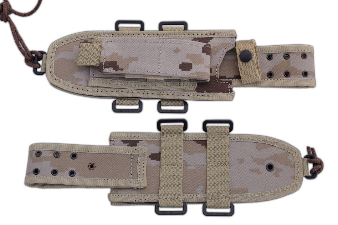 Couteau militaire JV UOE II avec manche en micarta camouflage désert