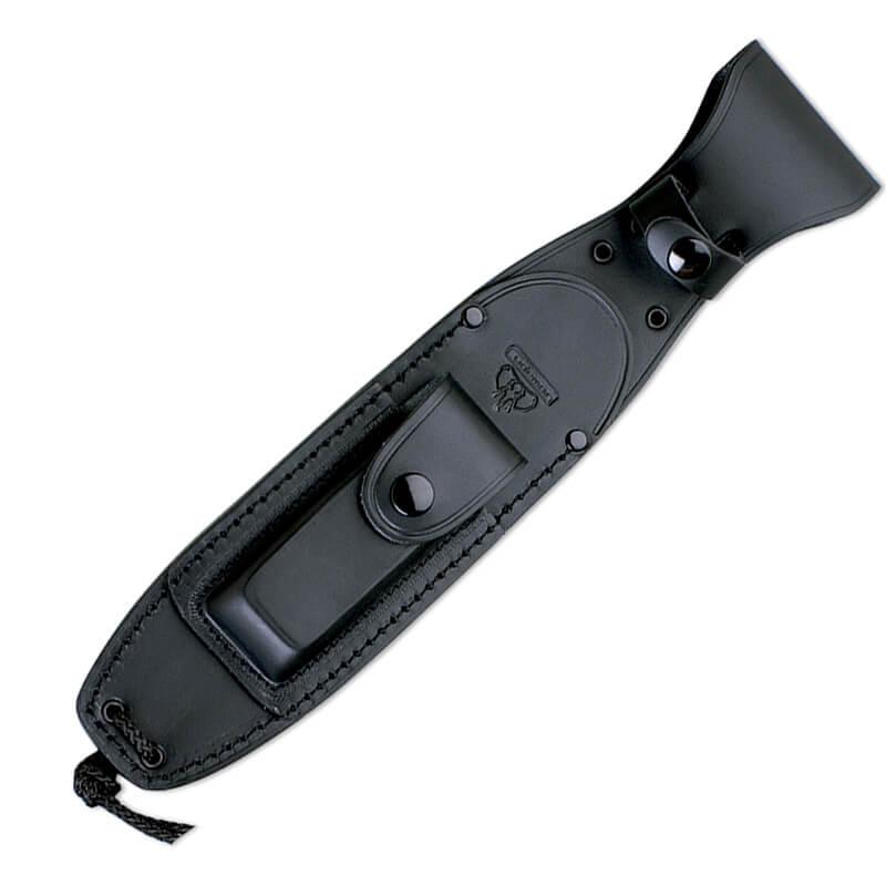 Cudeman Spartan manico in micarta nera. Fodero in pelle.
