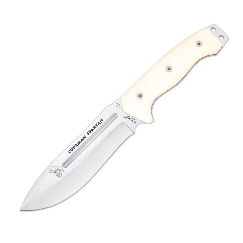 Cudeman Spartan manche en micarta blanc.
