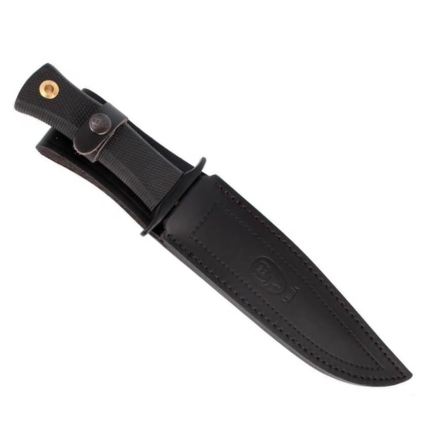 Couteau de chasse Muela Mirage-18 avec manche en caoutchouc noir et lame de 18 cm
