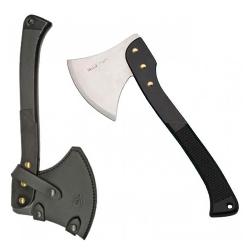 Machado de caça Muela Ha-W com cabo de alumínio e bainha de couro
