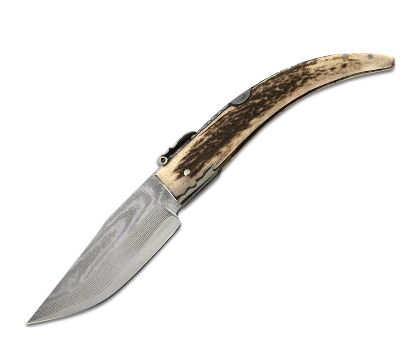 Navaja artesana punta inglesa asta de ciervo y VG10