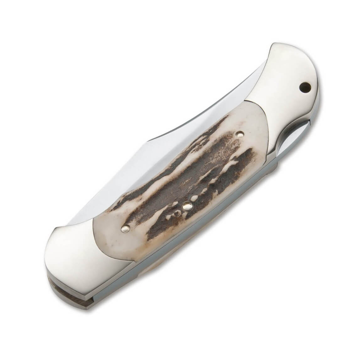 Boker Optima pocket knife with stag antler handle and 9 cm blade