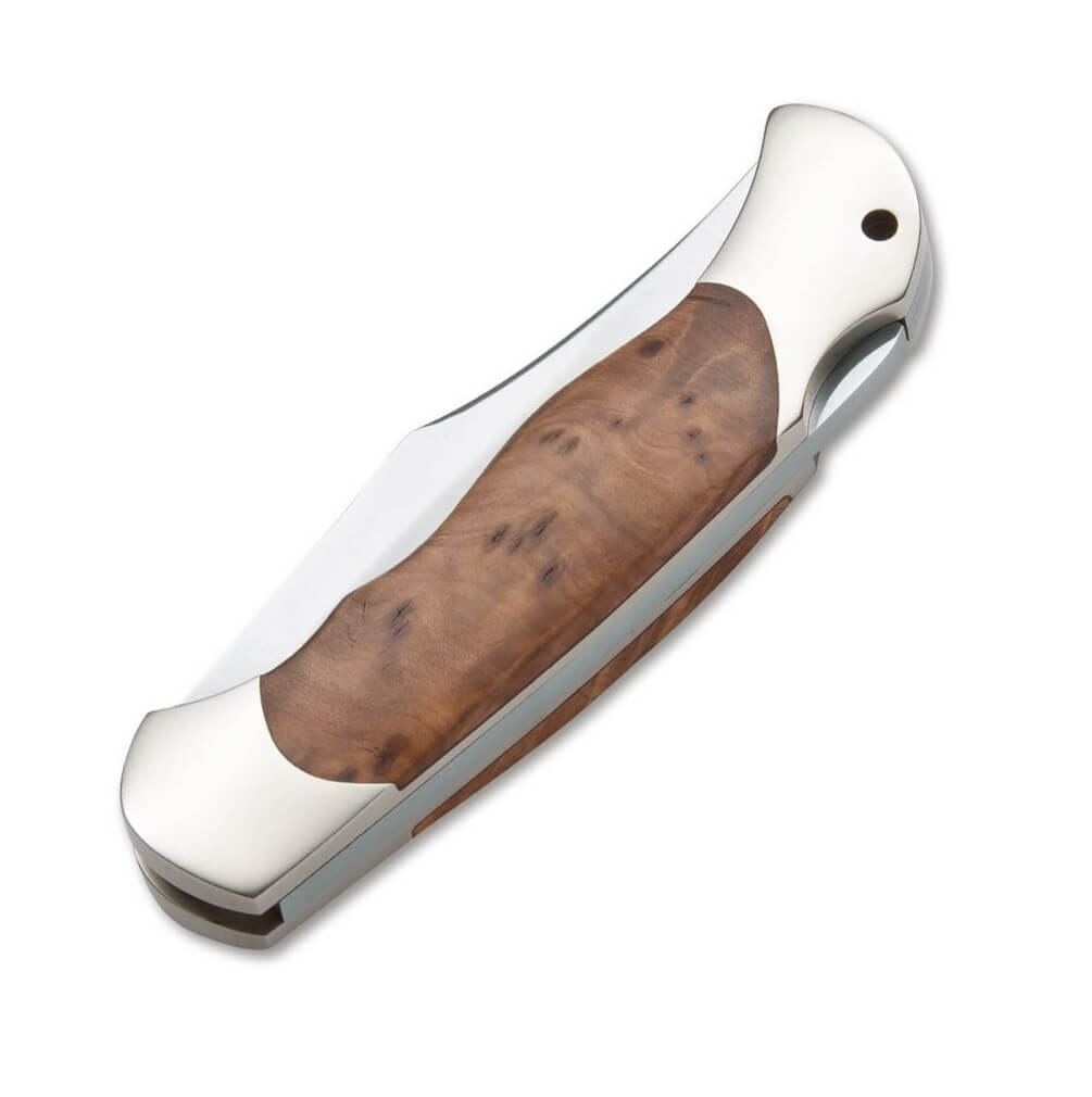 Boker Optima pocket knife with thuya wood handle and 9 cm blade