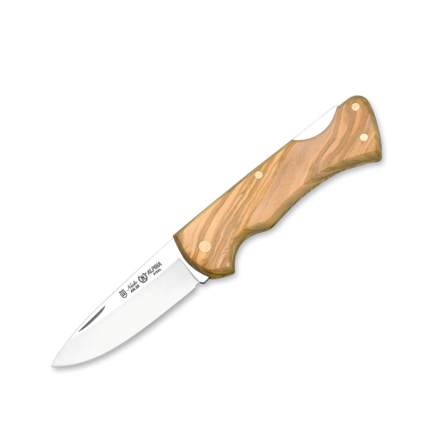 Canivete Nieto Alpina com lâmina de 7 cm e cabo em madeira de oli...