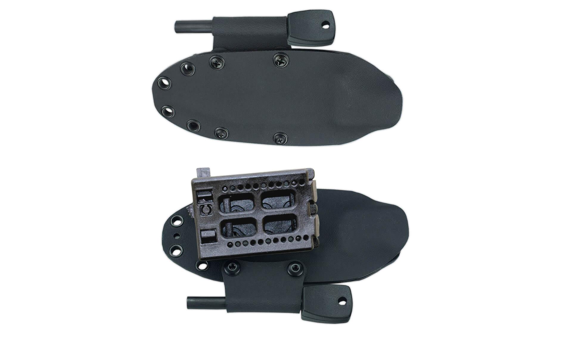 Couteau Cudeman MT1. Manche en micarta noir. Gaine kydex