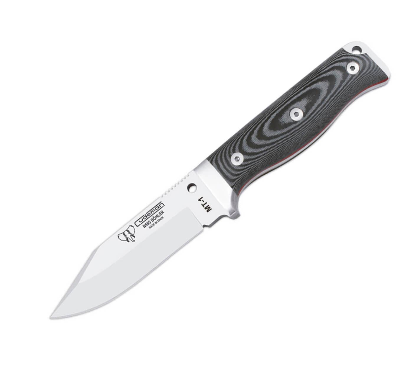 Couteau Cudeman MT1. Manche en micarta noir. Gaine kydex