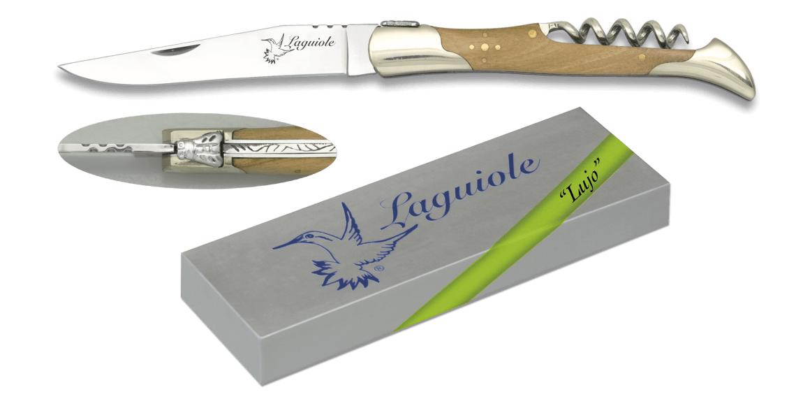 Canivete Albainox Laguiole Lujo com cabo verde-oliva, saca-rolhas...