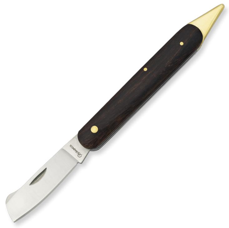 Couteau de poche à greffer avec pointe Albainox, manche en bois e...