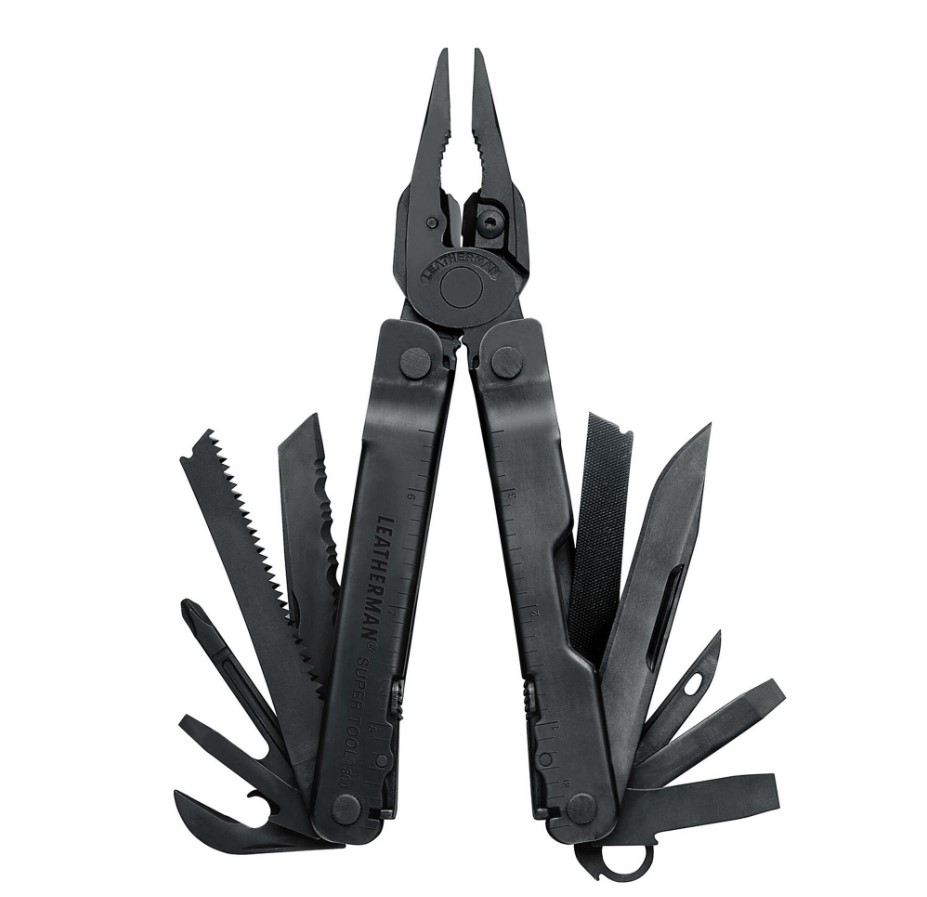 Leatherman Super Tool 300 Black Oxide Multitool-Zange mit 19 Funk...