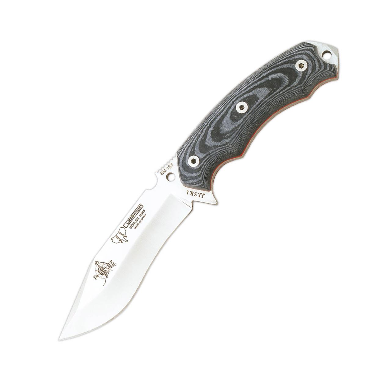 Couteau JJSK1 Cudeman. Manche en micarta noir. Acier Böhler N-695. Gaine Kydex.