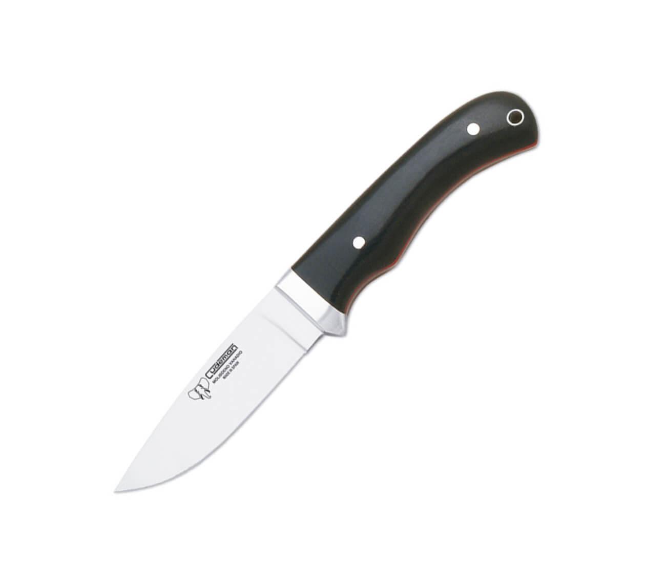 Couteau de chasse Cudeman avec manche en micarta noir poli et lame de 9 cm