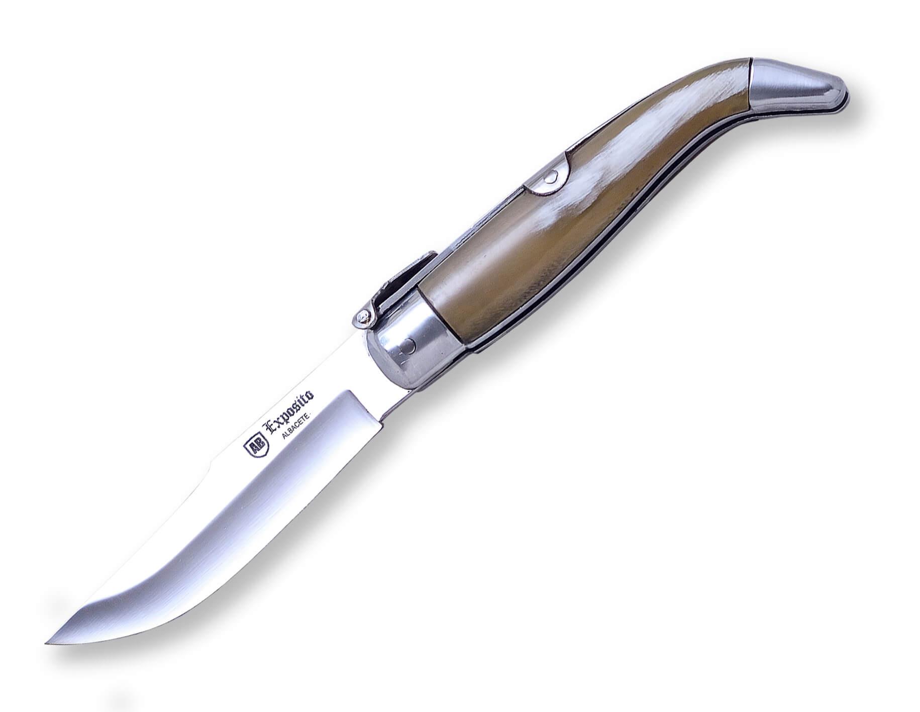 Navaja clásica Albacete Nº0 Expósito con mango de asta de toro