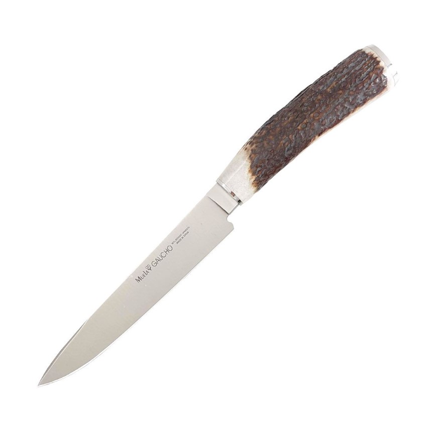 Couteau barbecue Muela Gaucho avec manche en bois de cerf et lame...