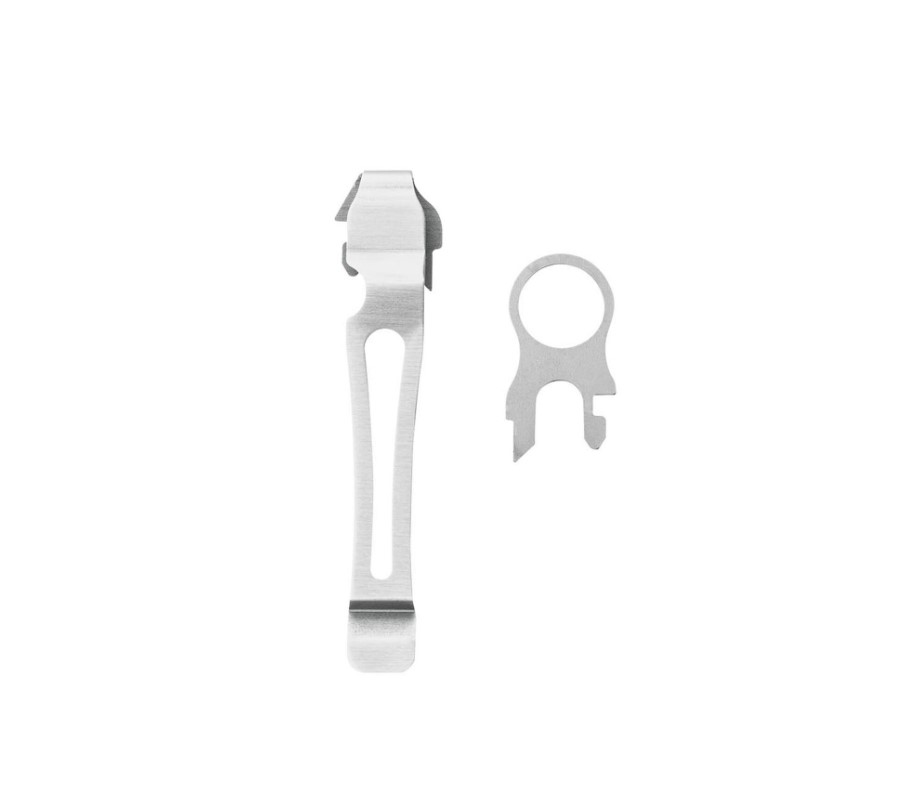 Clipe Leatherman de aço inoxidável e anel de retenção