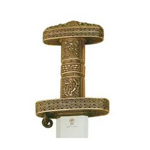 Nordisches Wikingerschwert aus Oslo mit Bronzegriff Marto 520