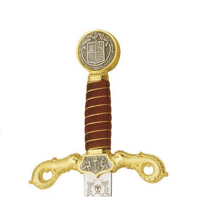 Schwert von Christoph Kolumbus mit goldenem Griff und Verzierungen 546
