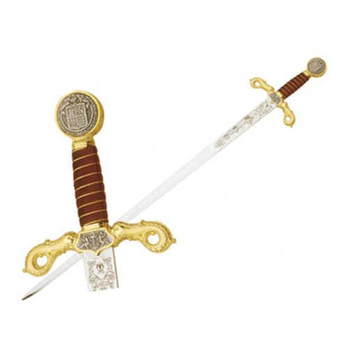 Schwert von Christoph Kolumbus mit goldenem Griff und Verzierungen 546