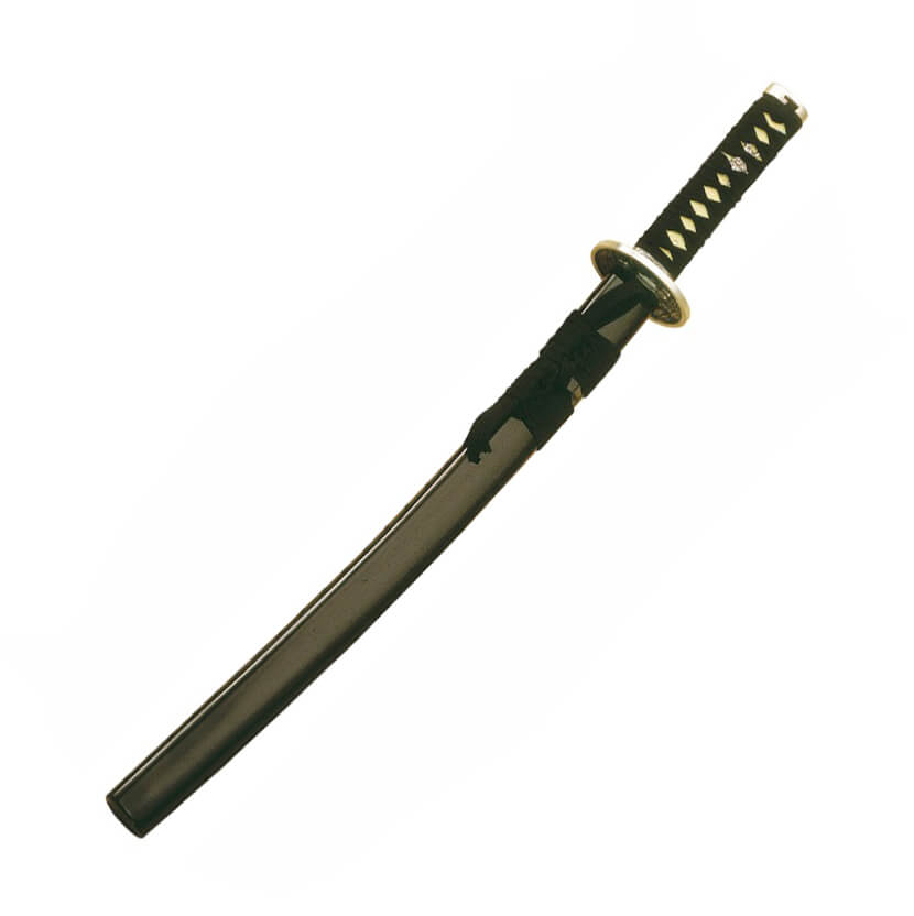 75 cm schwarzes Wakizashi aus Holz mit schwarzer Scheide Marto 35...