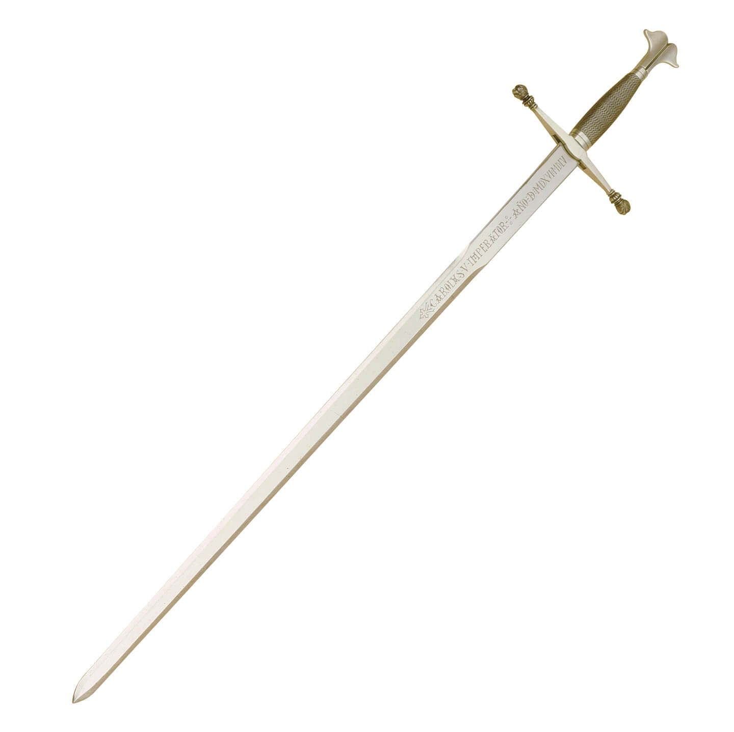 Schwert Karls V. aus Bronze mit gravierter Klinge Marto 381