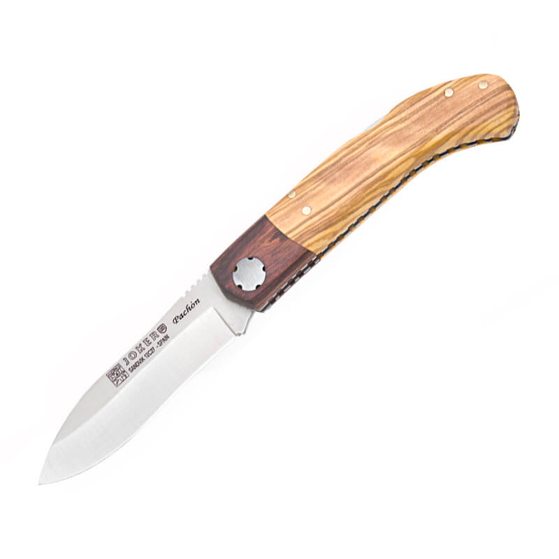 Joker Pachon pocket knife with olive and palisade wood handle and...
