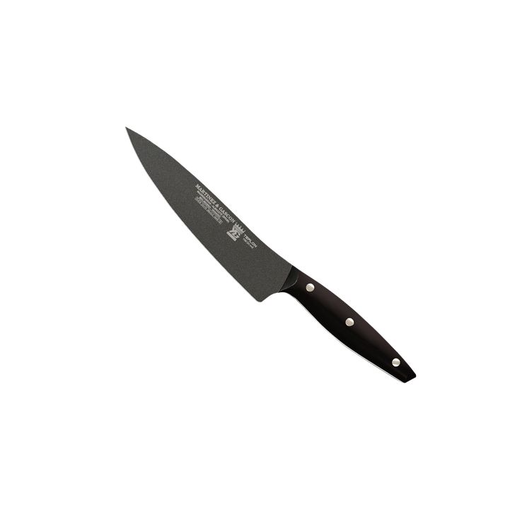 Kochmesser mit 16 cm langer teflonbeschichteter Klinge und Griff ...