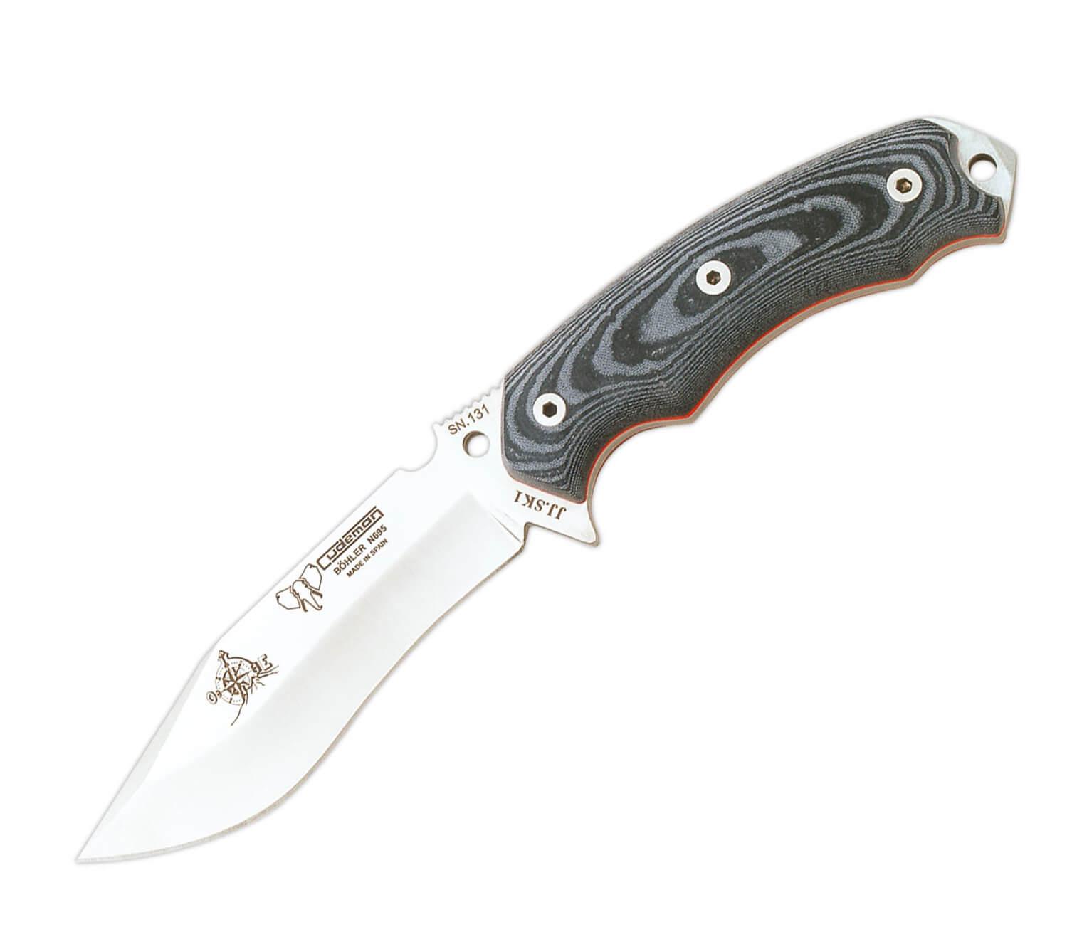 JJSK1 Cudeman knife. Black micarta handle. Böhler N-695 steel. Le...