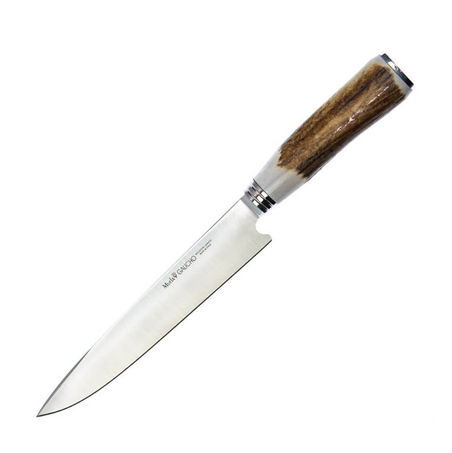 Coltello da barbecue Muela Gaucho con manico in corna di cervo e lama da 20 cm