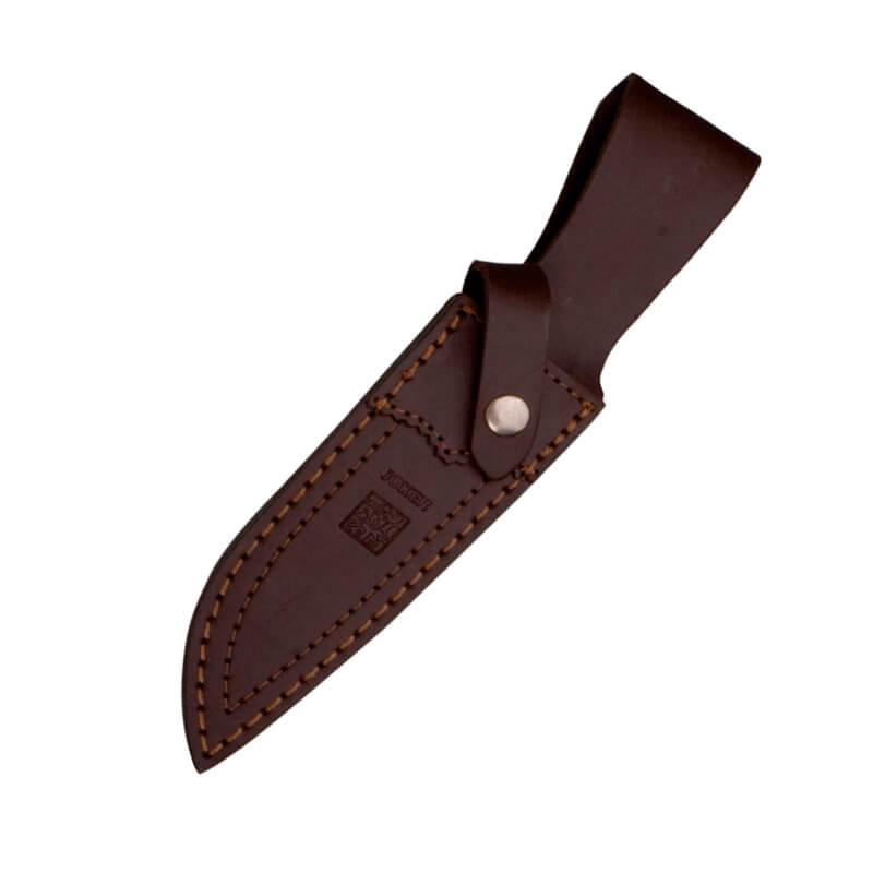 Coltello da caccia Joker Tigre con manico in corno di cervo con rosetta e lama da 14 cm