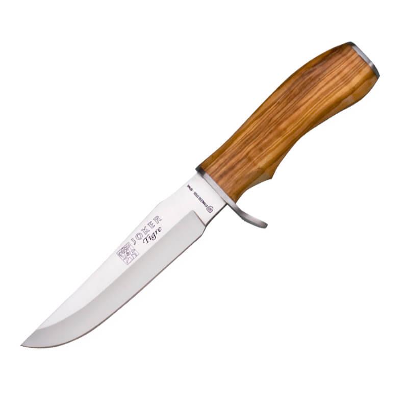 Cuchillo de caza Joker Tigre con mango de madera de olivo y hoja ...
