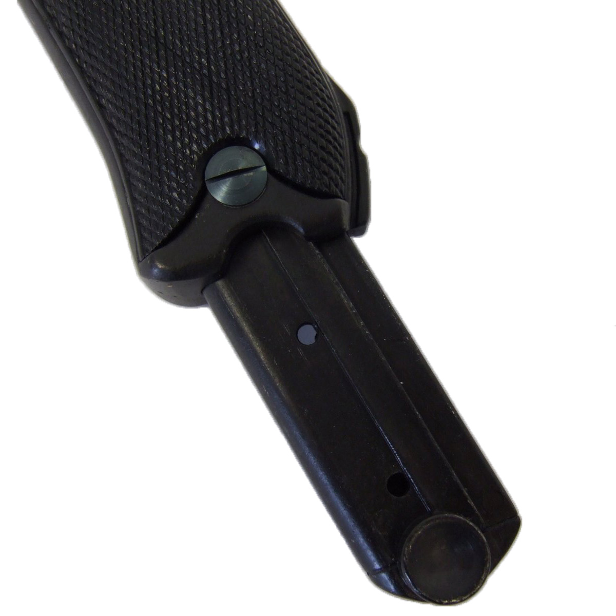 Parabellum Luger P08 Pistole, Deutschland 1898 aus Metall und schwarzen Kunststoffgriffen