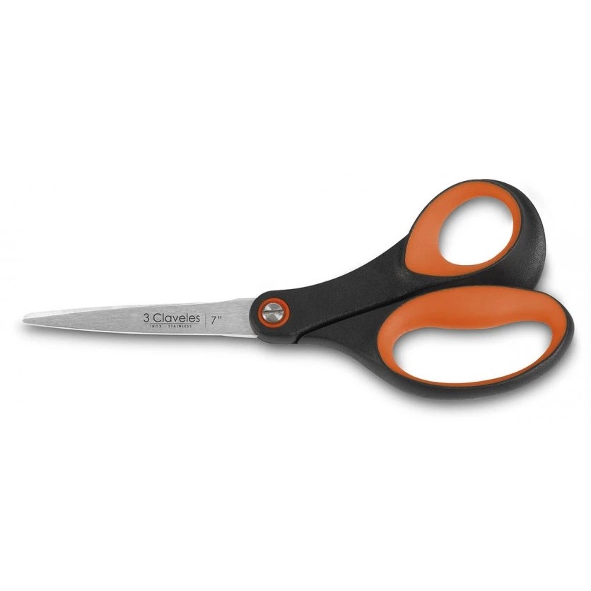 Tijera varios usos 18 cm con mango ergonómico 3 Claveles