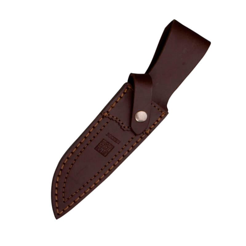 Couteau de chasse Joker Tigre avec manche en bois de cerf avec rosace et lame de 17 cm