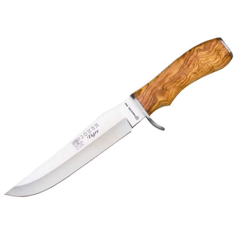 Joker Tigre hunting knife with olive wood handle and 17 cm blade